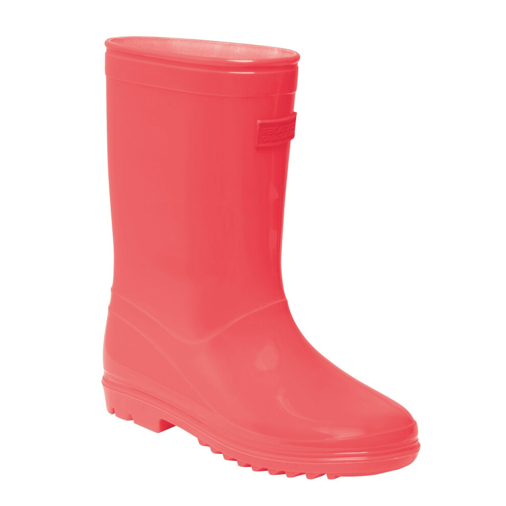 (12 UK Child, Fiery Coral) Regatta Childrens/Kids Wenlock Wellington Boots
