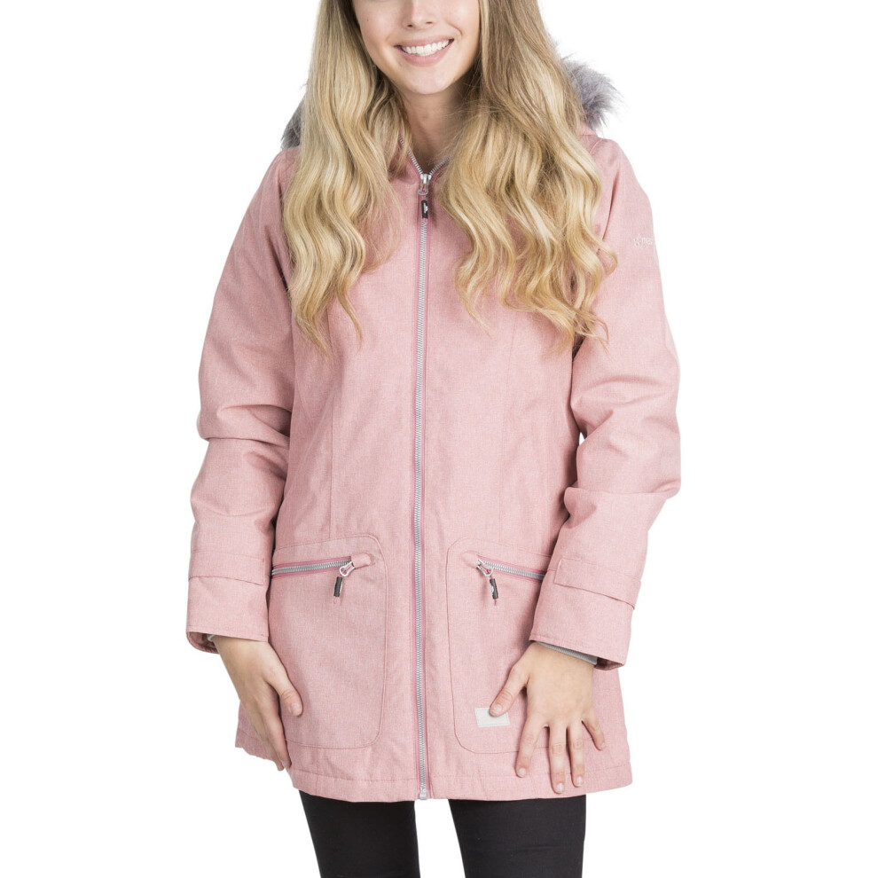 (XXS, Dusty Rose) Trespass Womens Day By Day Waterproof Parka Jacket Coat