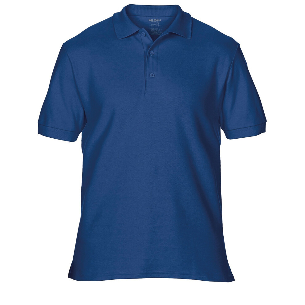 (XL, Navy) Gildan Mens Premium Cotton Sport Double Pique Polo Shirt