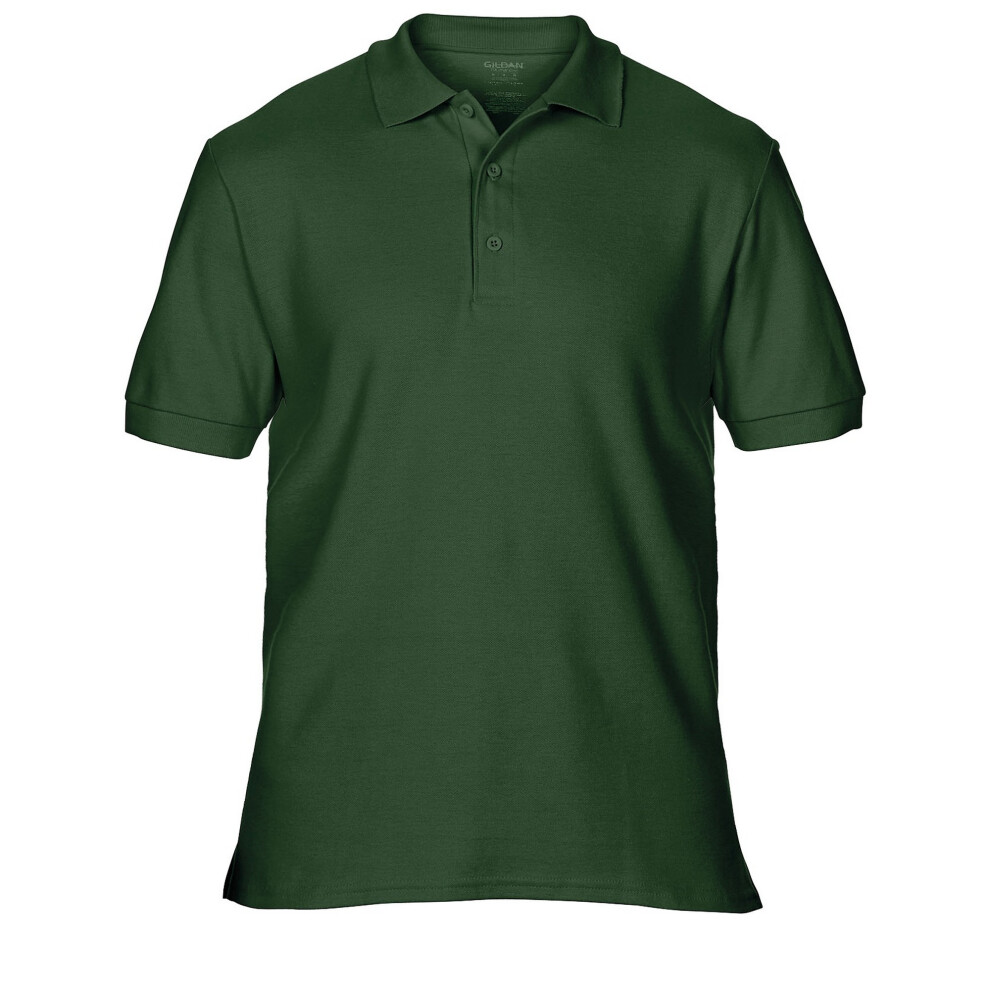 (XL, Forest Green) Gildan Mens Premium Cotton Sport Double Pique Polo Shirt