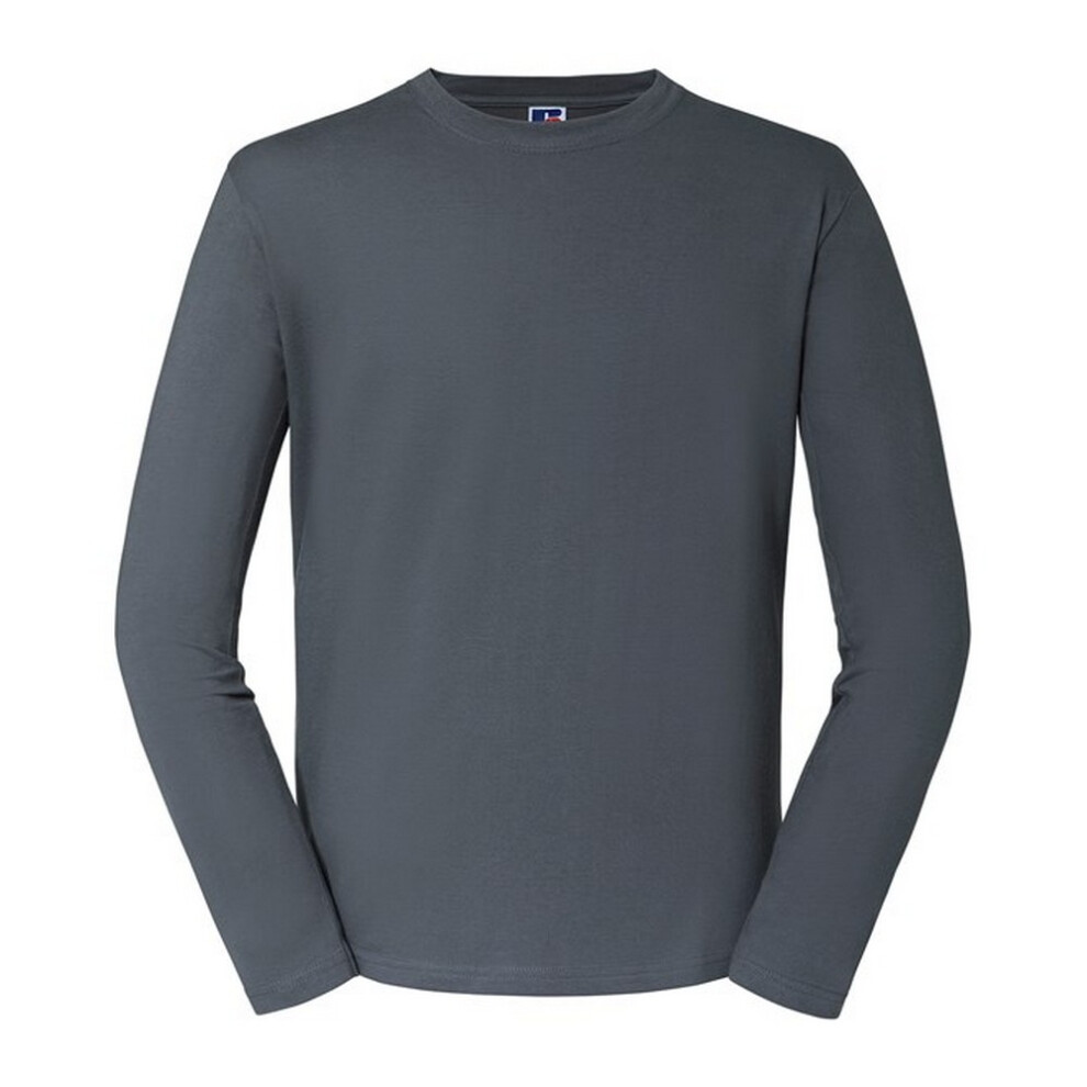 (M, Convoy Grey) Russell Mens Classic Long-Sleeved T-Shirt