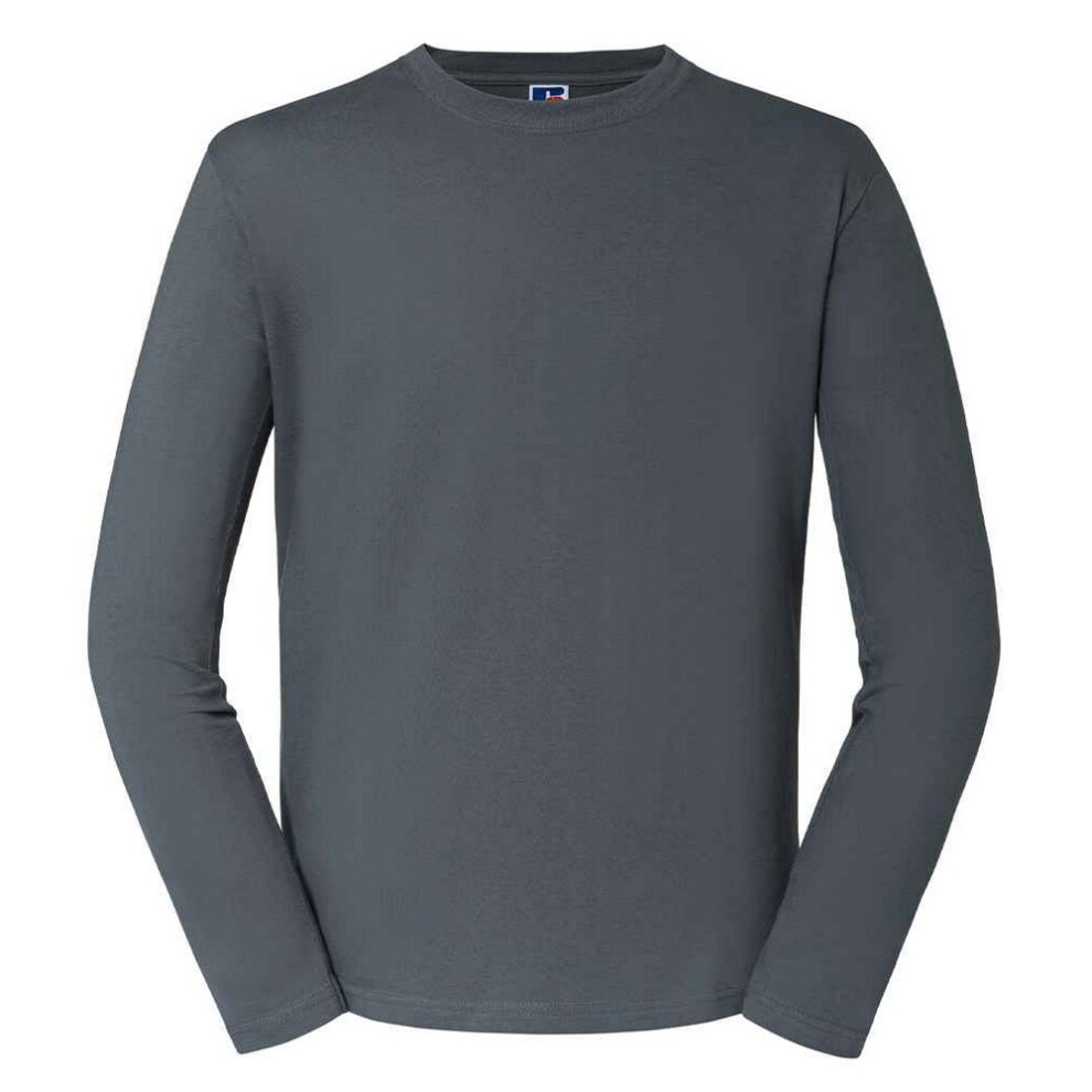(XL, Convoy Grey) Russell Mens Classic Long-Sleeved T-Shirt
