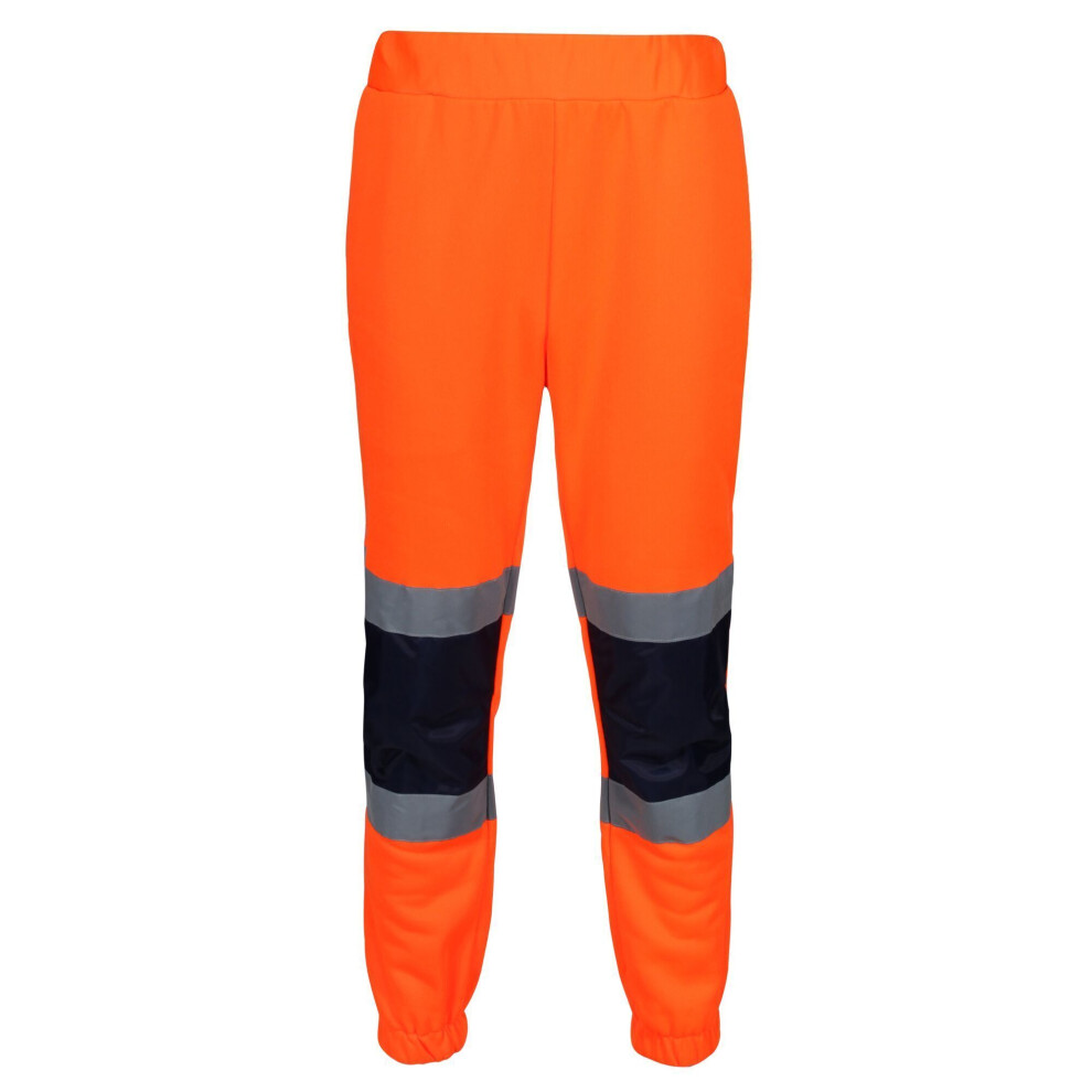 (S, Orange/Navy) Regatta Mens Hi-Vis Bottoms