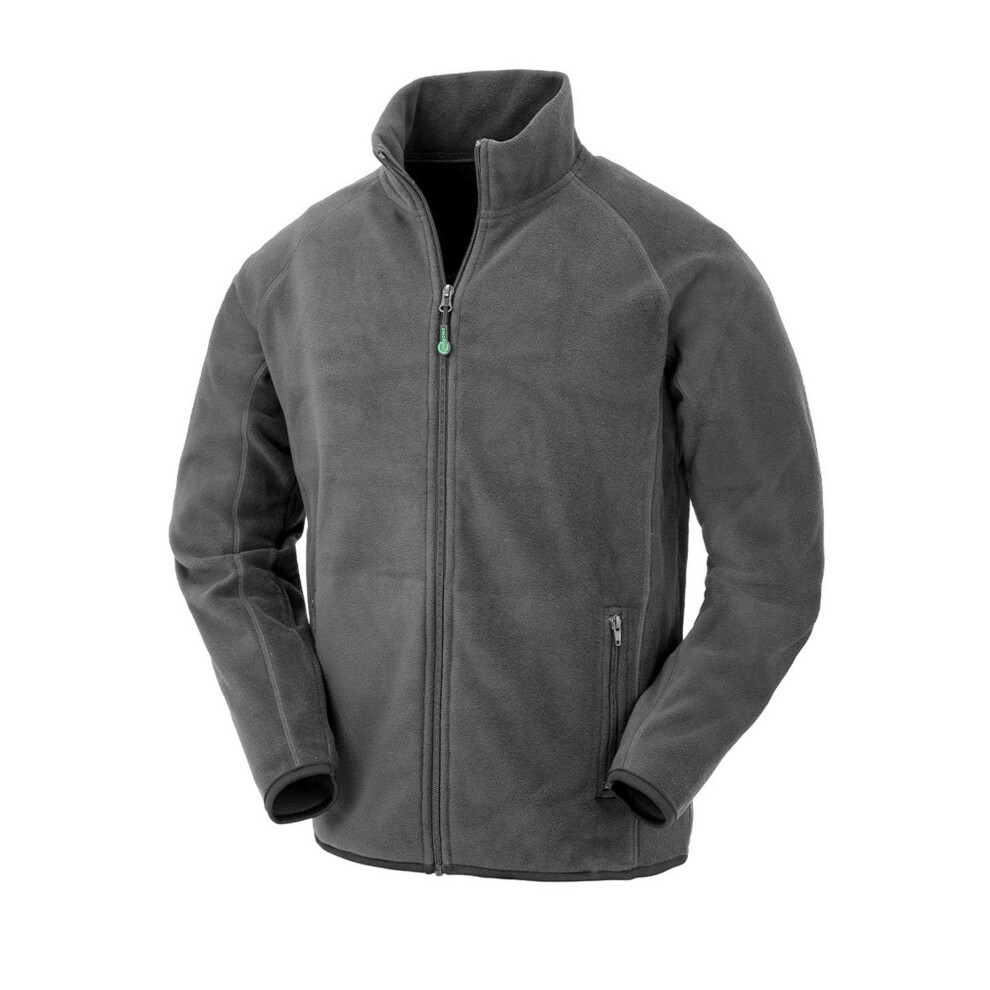 (4XL, Grey) Result Genuine Recycled Mens Polarthermic Fleece Jacket