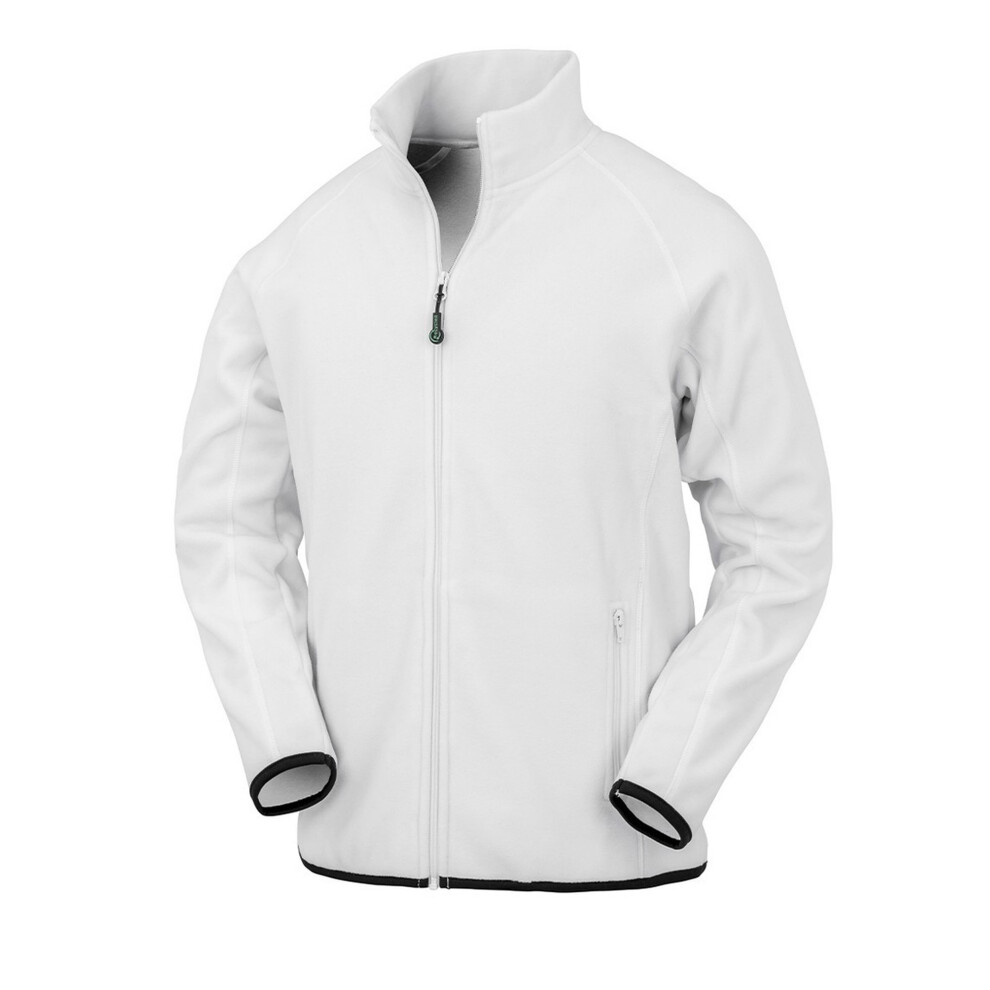 (S, White) Result Genuine Recycled Mens Polarthermic Fleece Jacket