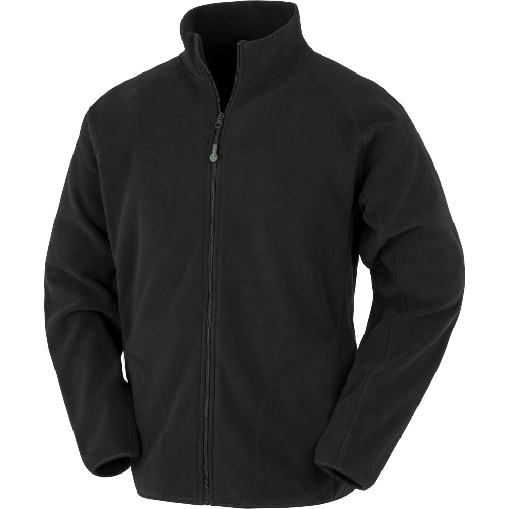 (3XL, Black) Result Genuine Recycled Mens Microfleece Jacket