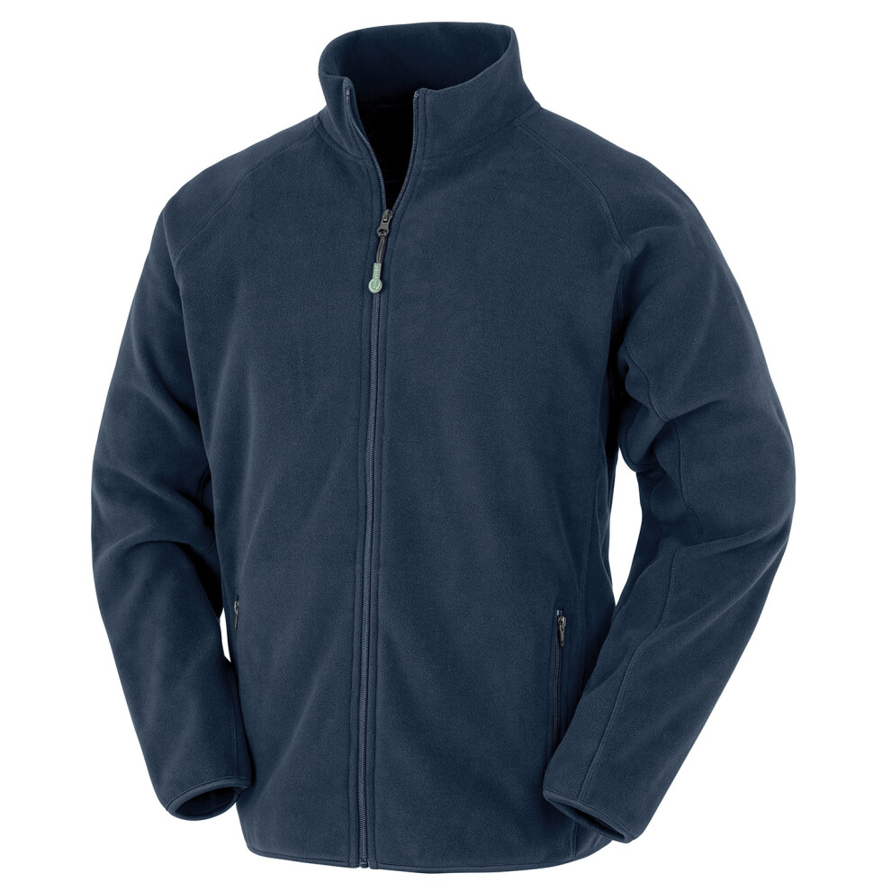 (S, Navy) Result Genuine Recycled Mens Polarthermic Fleece Jacket