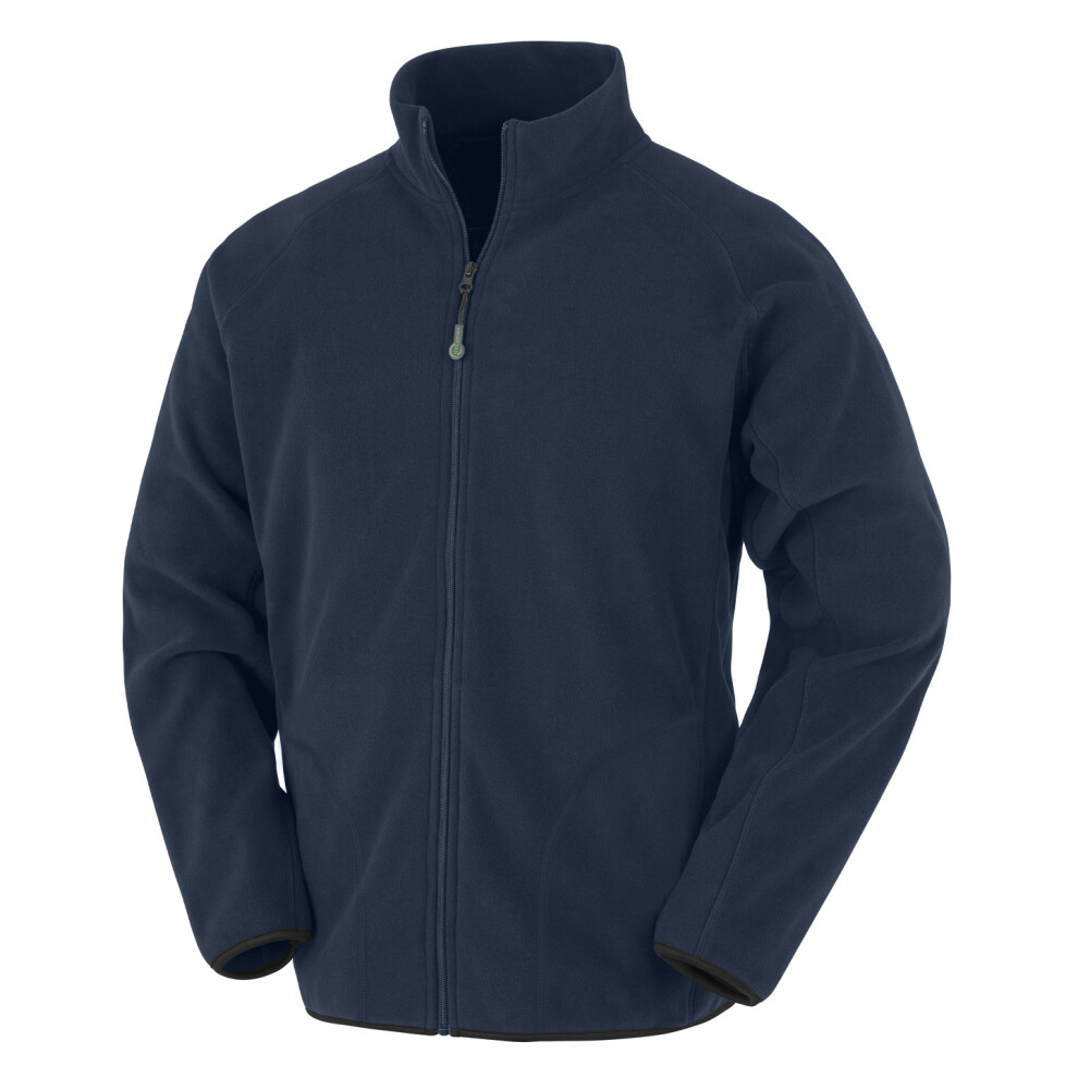 (XL, Navy) Result Genuine Recycled Mens Microfleece Jacket