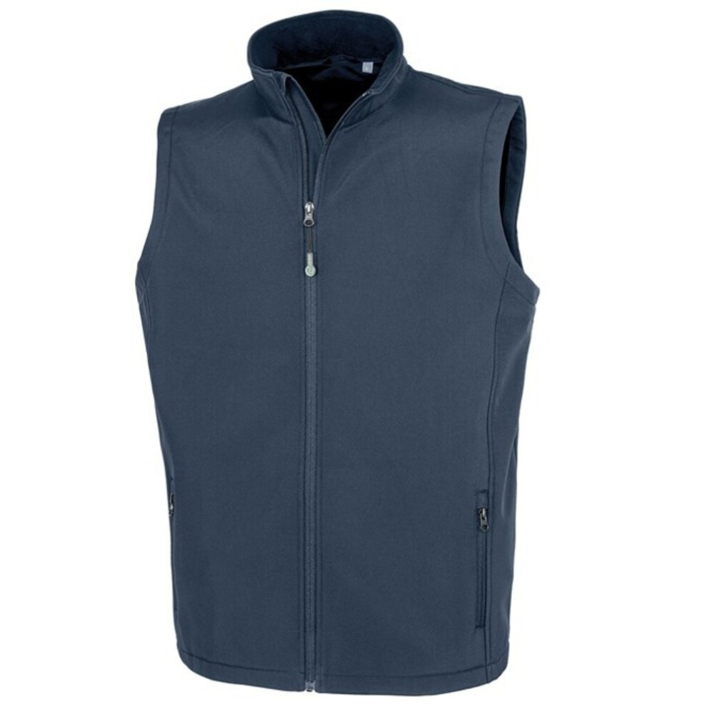 (M, Navy) Result Genuine Recycled Mens Softshell Printable Body Warmer