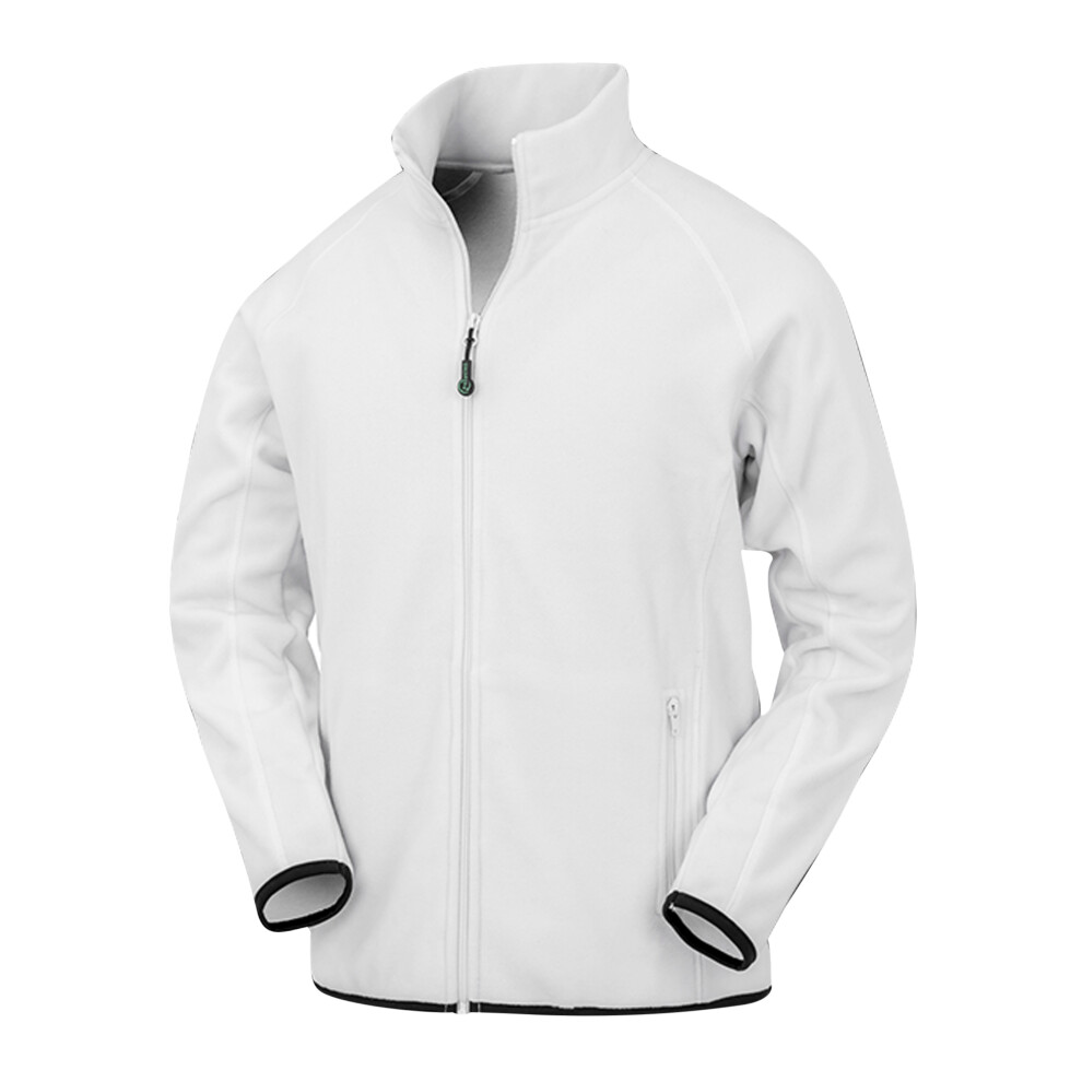 (S, White) Result Genuine Recycled Mens Microfleece Jacket