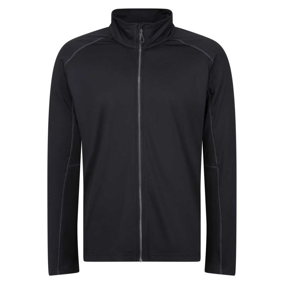 (M, Black) Regatta Mens Core Stretch Full Zip Midlayer