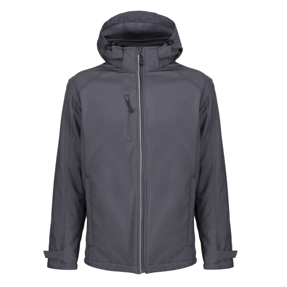 (XL, Seal Grey) Regatta Mens Erasmus 4 in 1 Soft Shell Jacket