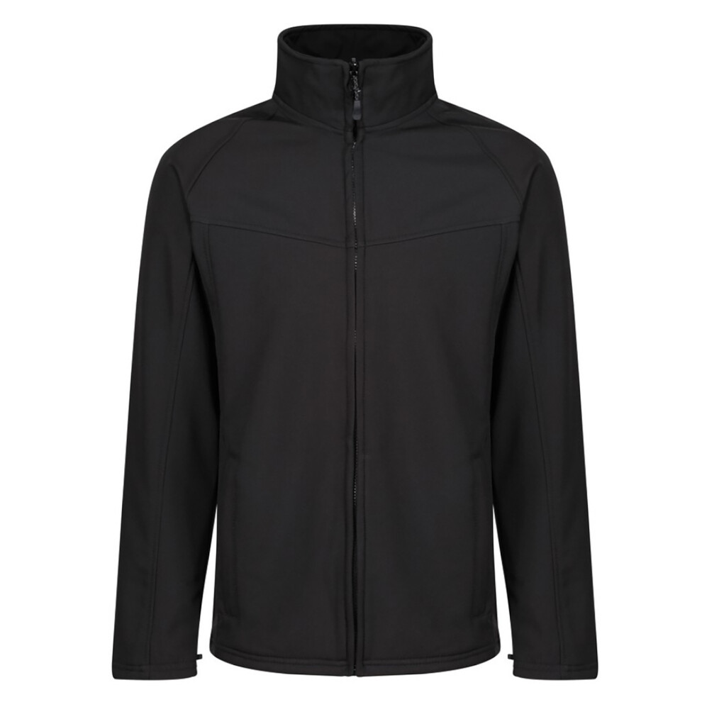 (M, All Black) Regatta Uproar Mens Softshell Wind Resistant Fleece Jacket