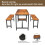 3-Piece Dining Table and Bench Set 4-Person Space-Saving Dinette 3