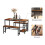 3-Piece Dining Table and Bench Set 4-Person Space-Saving Dinette 2