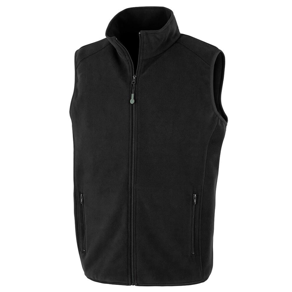 (XS, Black) Result Genuine Recycled Mens Polarthermic Fleece Body Warmer