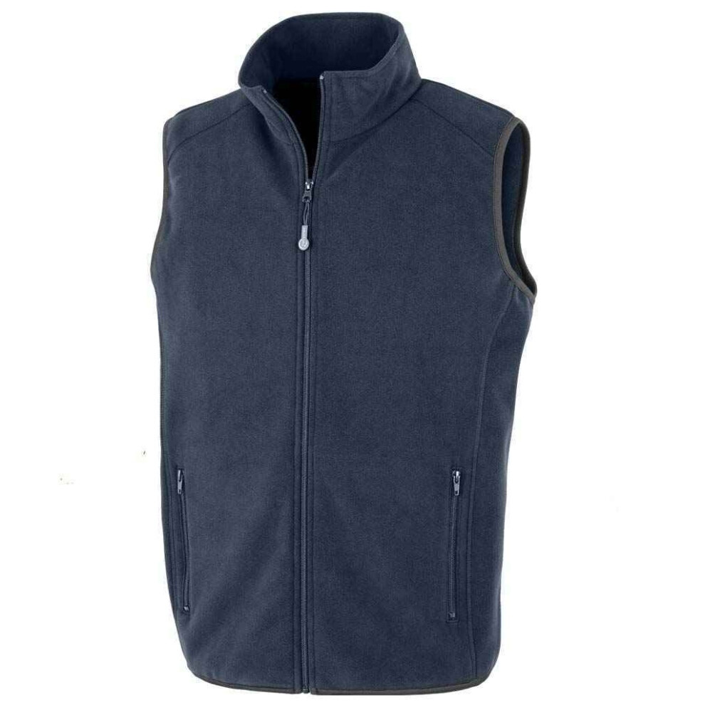 (XS, Navy) Result Genuine Recycled Mens Polarthermic Fleece Body Warmer