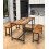 3-Piece Dining Table and Bench Set 4-Person Space-Saving Dinette 1