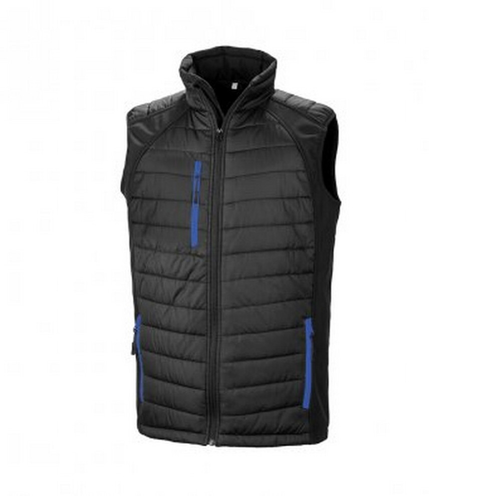 Black Compass Padded Soft Shell Gilet