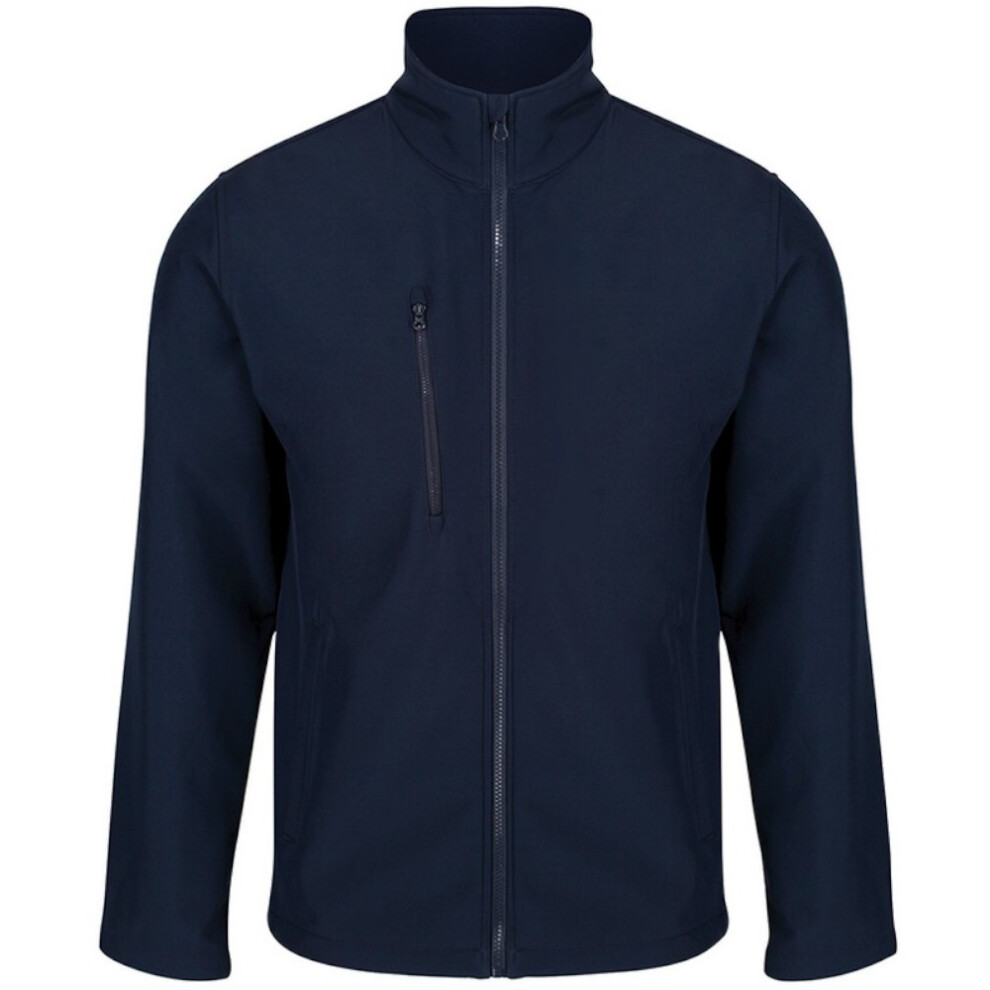 (S, Navy/Navy) Regatta Professional Mens Ablaze Three Layer Soft Shell Jacket