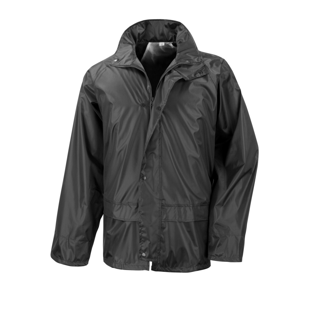 (L, Black) Result Mens Core Stormdri Rain Over Jacket