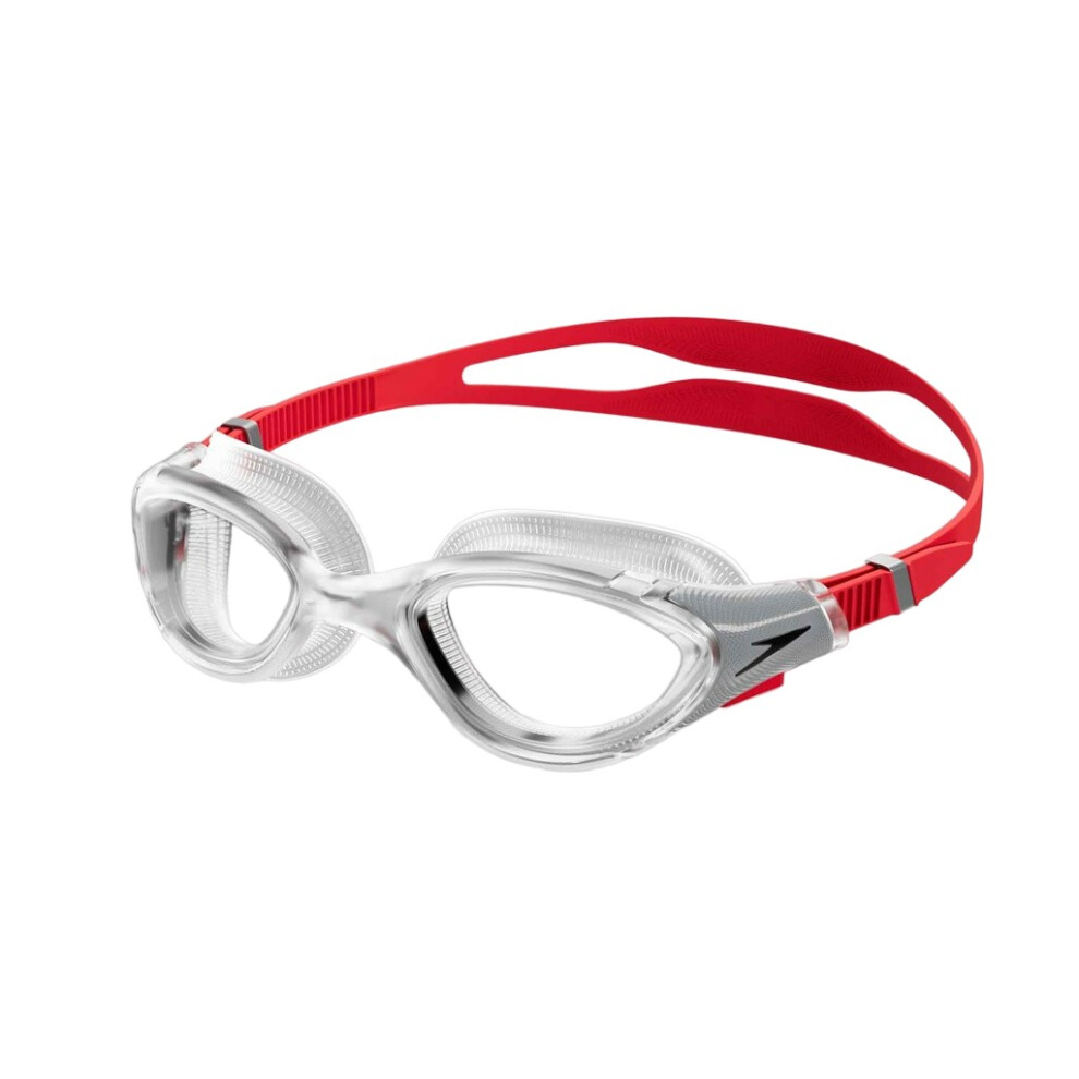 (One Size, Clear/Red) Speedo Unisex Adult 2.0 Biofuse Swimming Goggles