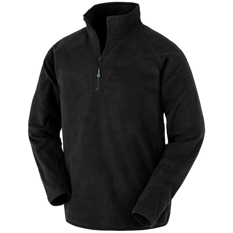 (S, Black) Result Genuine Recycled Mens Fleece Top