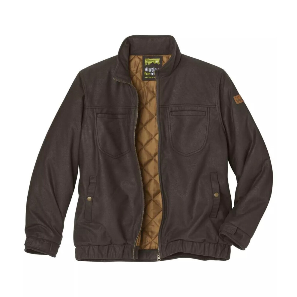 Quilted Faux Suede Water Repellent Jacket