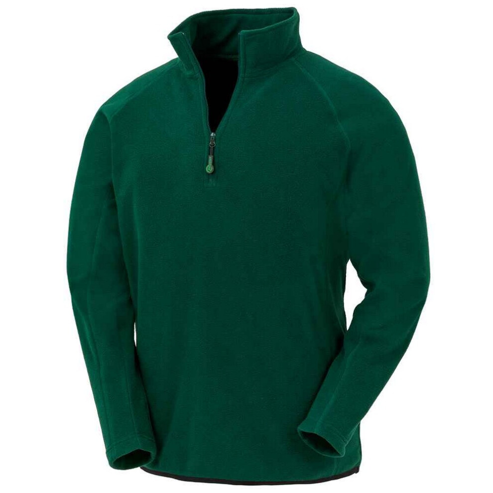 (3XL, Forest Green) Result Genuine Recycled Mens Micro Zip Neck Fleece