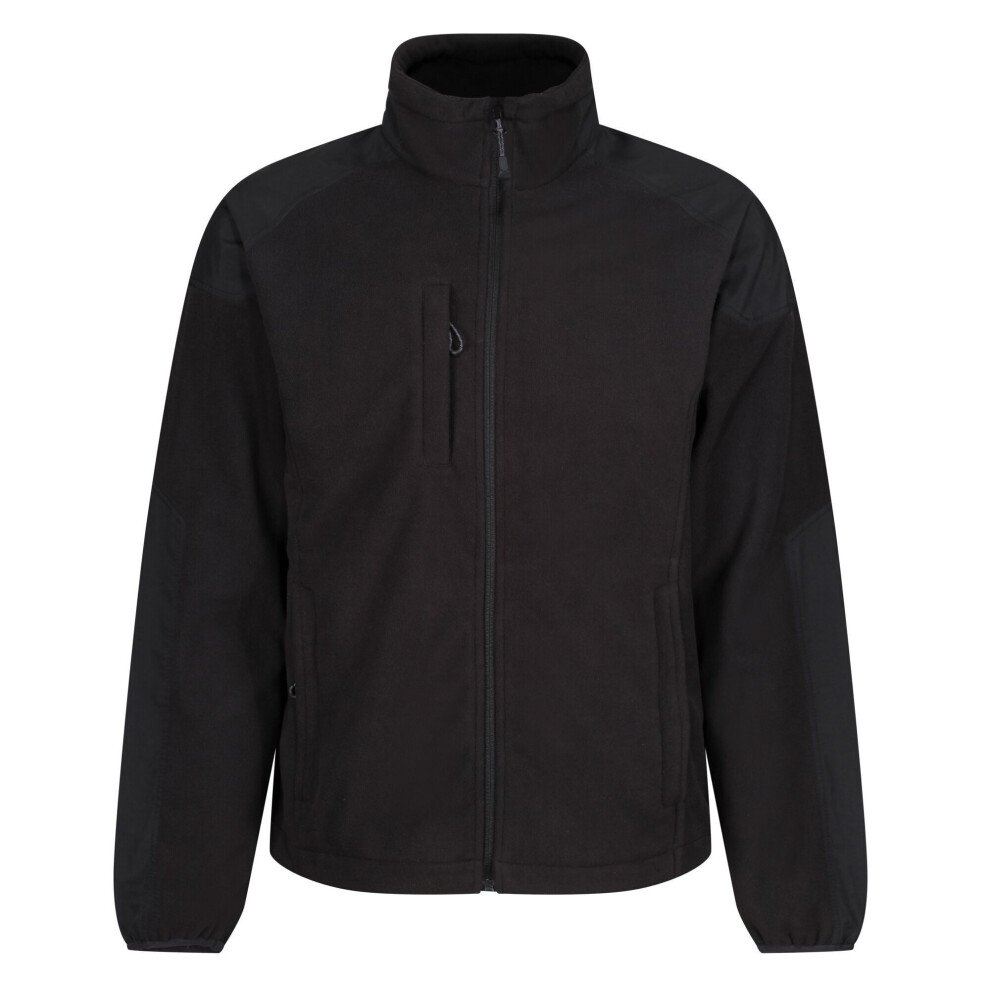 (L, Black) Regatta Mens Broadstone Full Zip Fleece Jacket