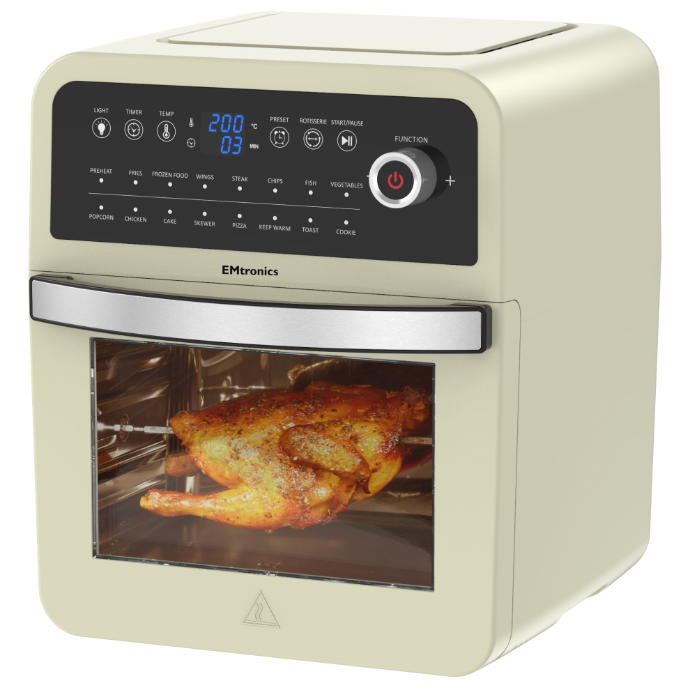 Emtronics Digital 12L Oven Combi Digital Air Fryer - Cream