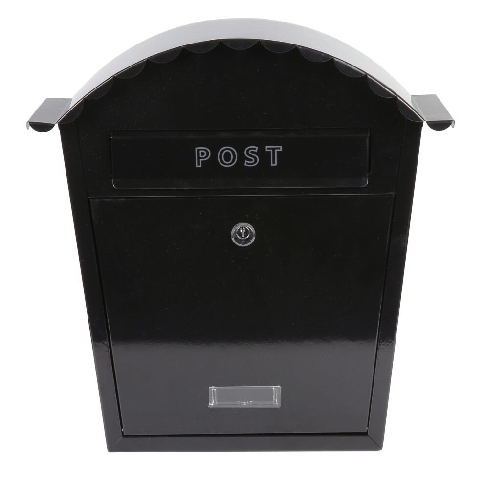 (Black) EMtronics Stainless Steel Wall Mountable Post Box