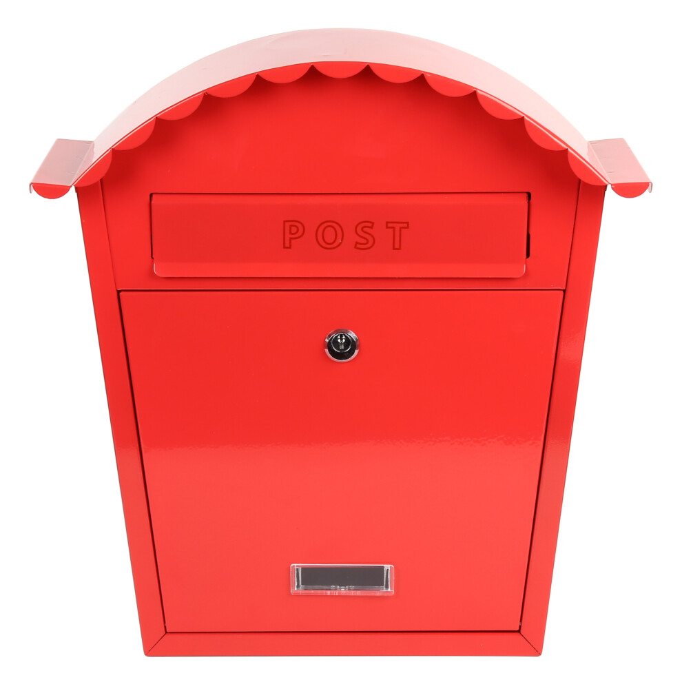 (Red) EMtronics Stainless Steel Wall Mountable Post Box