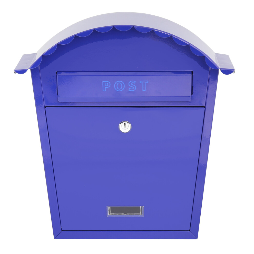 (Midnight Blue) EMtronics Stainless Steel Wall Mountable Post Box