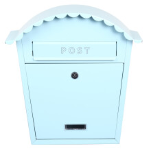 (Aqua Blue) EMtronics Stainless Steel Wall Mountable Post Box