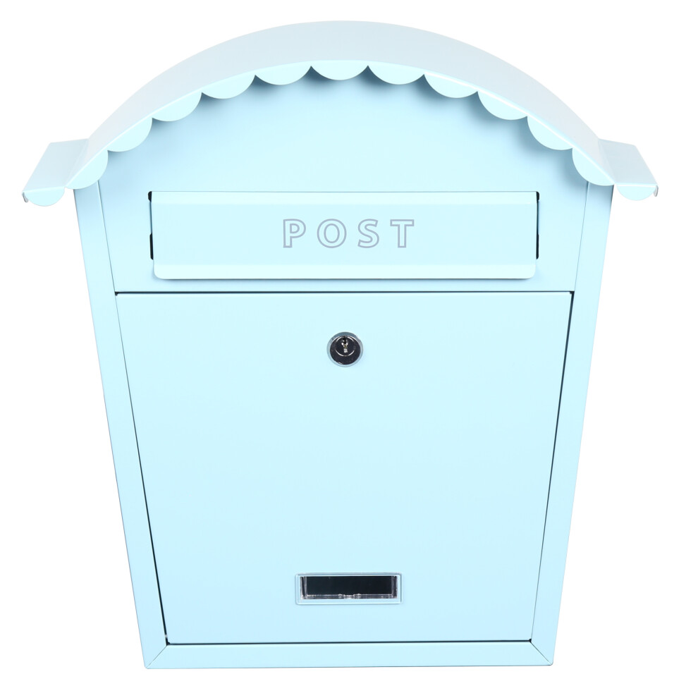 (Aqua Blue) EMtronics Stainless Steel Wall Mountable Post Box