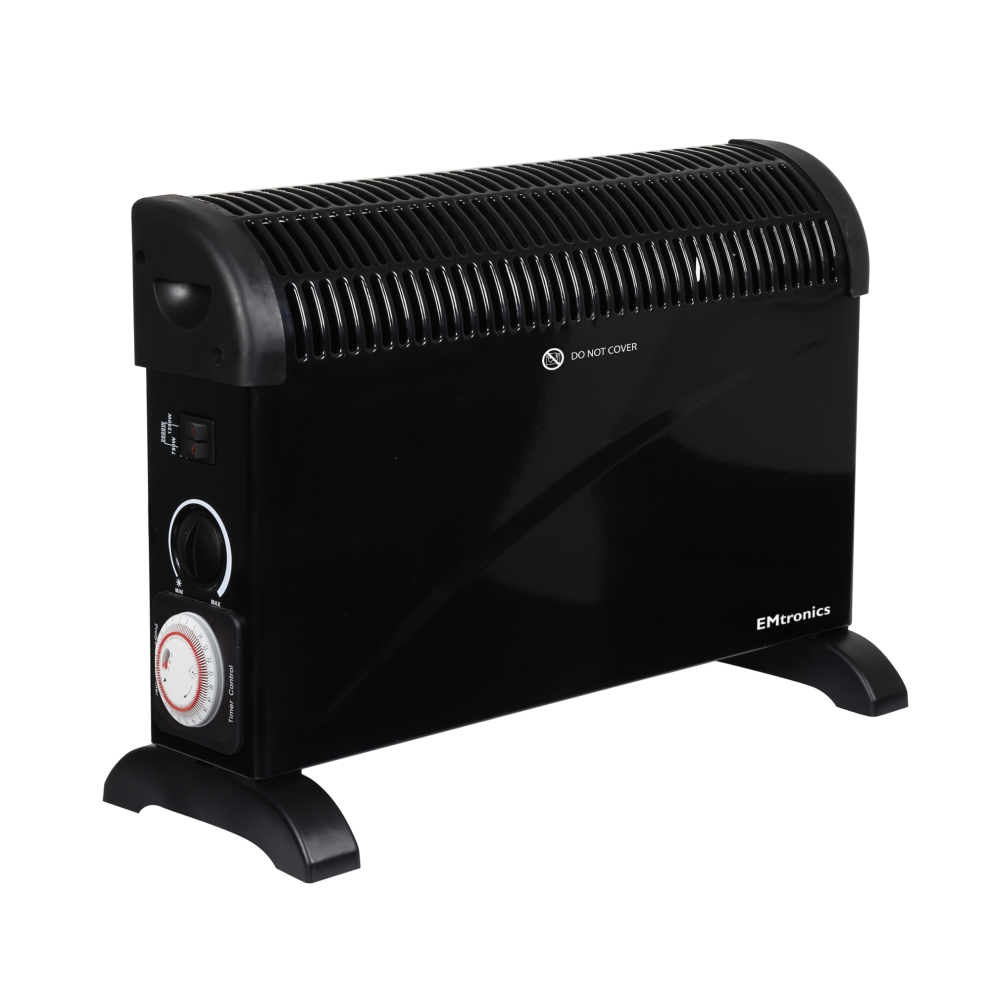 Emtronics (, 2000W With 24 Hour Timer) Convection Heater 2000W With Thermostat Black