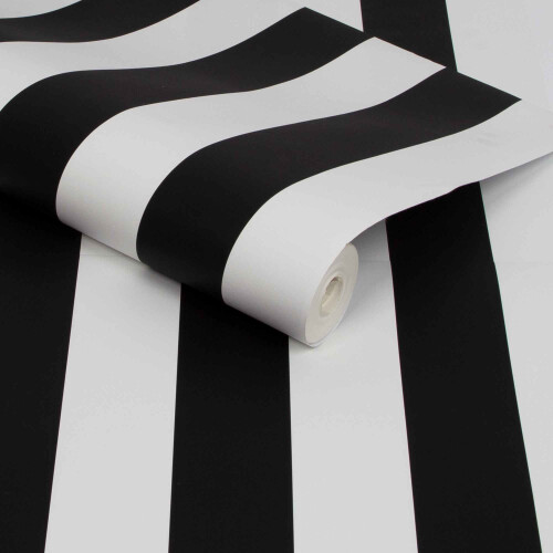 Superfresco Easy Monochrome Black/White Striped Paste the Wall