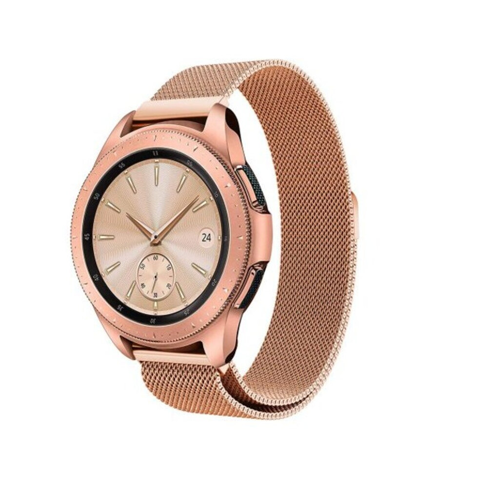 Milanese Watch Mesh Loop Stainless Steel Breathable And Confortable Band Strap For Samsung Galaxy 42Mm Rose Gold