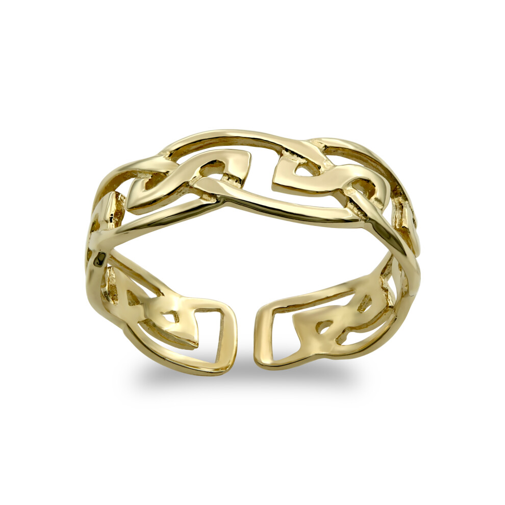 Solid 9ct Gold  Celtic Filigree Band Toe Ring - JTR007