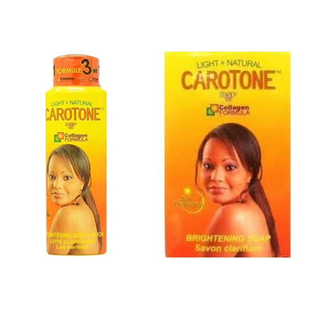 Carotone Light & Natural Brightening Moisturizing Body Lotion - 215ml + Carotone Soap