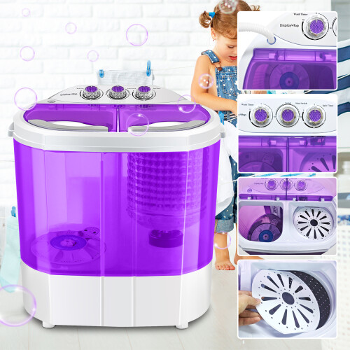 Electric Mini Portable Compact 3.6KG Washer Washing Machine Spin Dryer 2