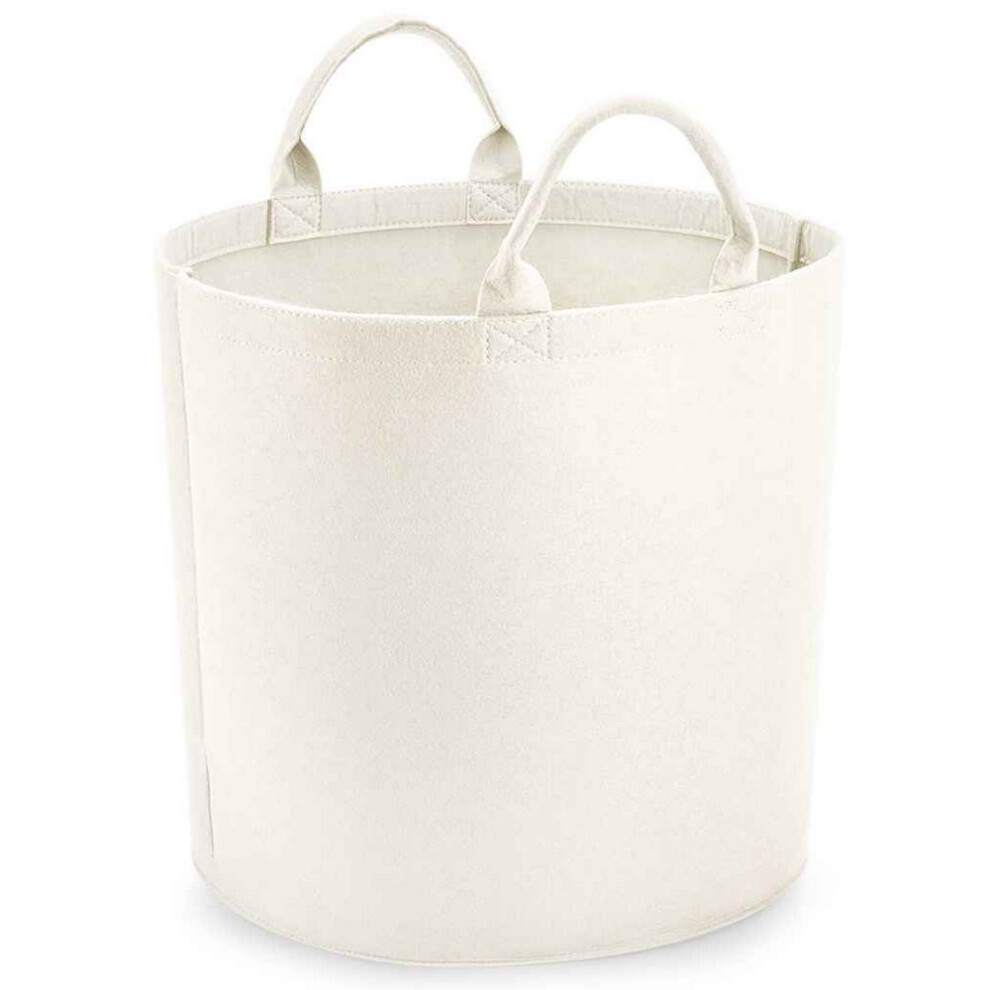 (30cm x 30cm, Soft White) Bagbase Felt Laundry Basket