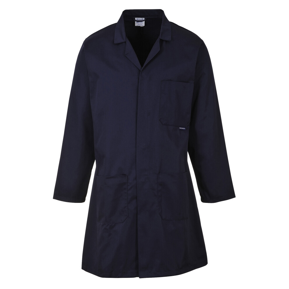 (L, Navy) Portwest Standard Workwear Lab Coat (Medical Health)