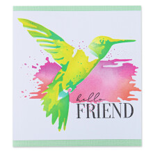 Mehrschichtige Schablonen - SIZZIX - Olivia Rose - Set von 4 - Kolibri-Muster - 15,24 x 15,24 cm