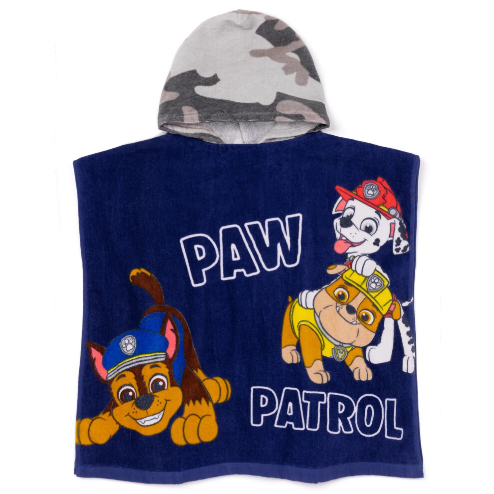 Paw Patrol Childrens/Kids Camo Hooded Towel