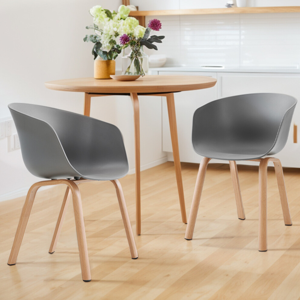 4Pcs Hotel Restaurant Dining Chairs Plastic Tub Seat Dining Room Kitchen Chairs
