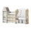 Living And Home Kids Large Plastic Toy Storage Organizer and Bookshelf Combination 3