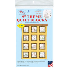 Jack Dempsey Themed Stamped White Quilt Blocks 9"X9" 12/Pkg-Wilderness Animals 737 884