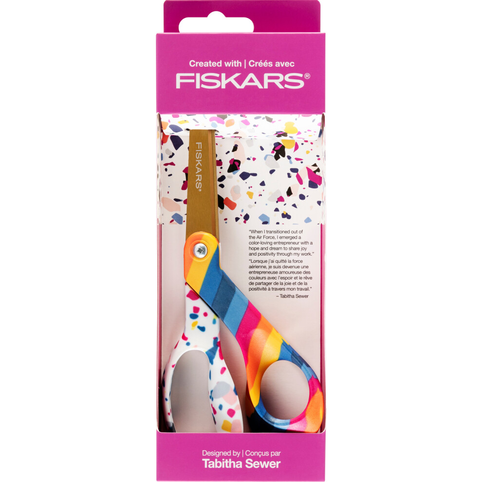 Fiskars Created With Fiskars Designer Scissors 8"-Sew Bold By Tabitha Sewer 194542-1001